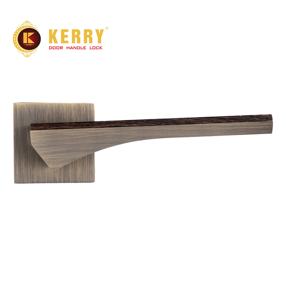 KERRY方形分体锁青古铜木纹室内木门门锁