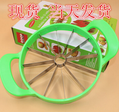 绿色西瓜切 不锈钢大号西瓜切 水果分割器哈密瓜切片器切瓜器批发