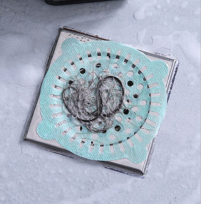 Disposable floor drain net, kitchen and bathroom floor drain, sewer drain outlet filter screen, anti-clogging net, anti-blocking floor drain sticker details Picture