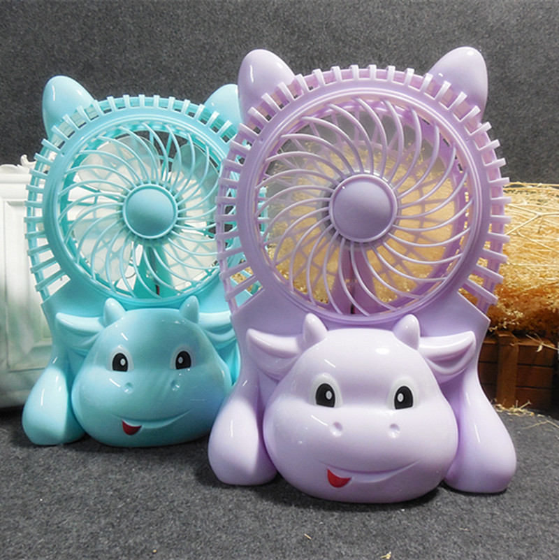 Cartoon second gear wind usb mini charging fan bedroom dormitory stands on its head full figure