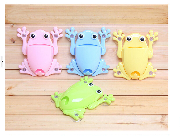 卡通家居生活日用品收纳整理架 青蛙壁虎牙刷架套装 青蛙收纳架细节图