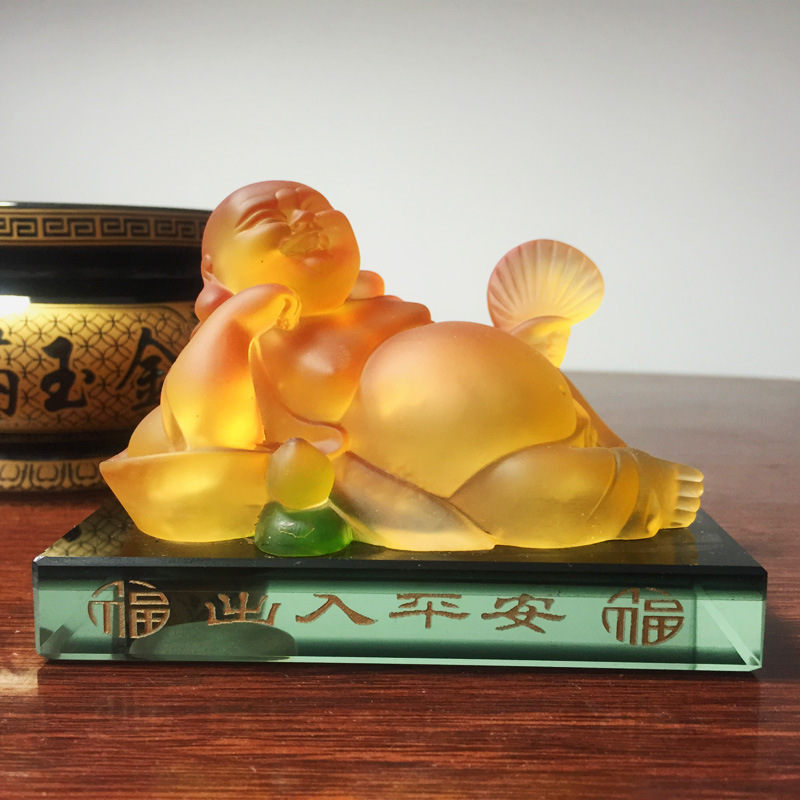 Car Decoration Imitation Glass Ingot Buddha Car Perfume Maitreya Buddha Perfume Seat Car Perfume Wholesale details Picture