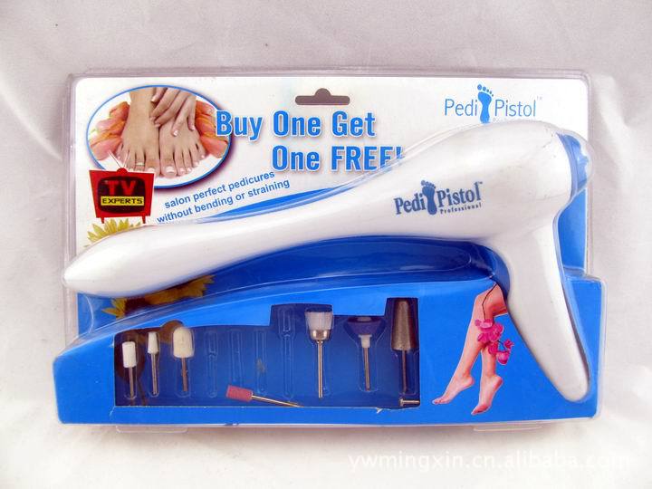 厂家直销家庭用品 枪型电动磨脚器 美容器 pedi Pistol