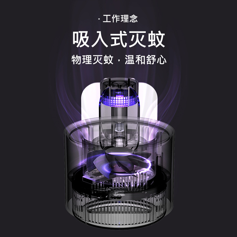 2019新款驱蚊器光触媒仙人掌灭蚊灯室内吸入式LED灭蚊器USB捕蚊器