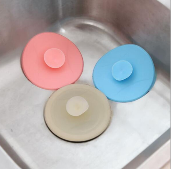 Simple silicone floor drain pool cover with suction cup toilet sink sink water leakage prevention and plugging kitchen utensils