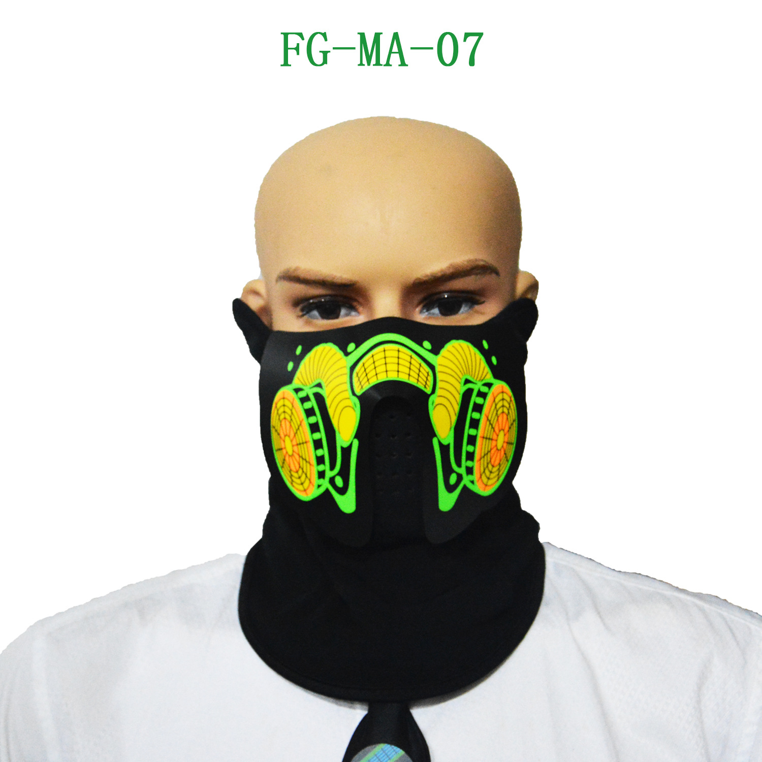 Voice-controlled luminous masks for music festivals and various special masks for festival balls and parties