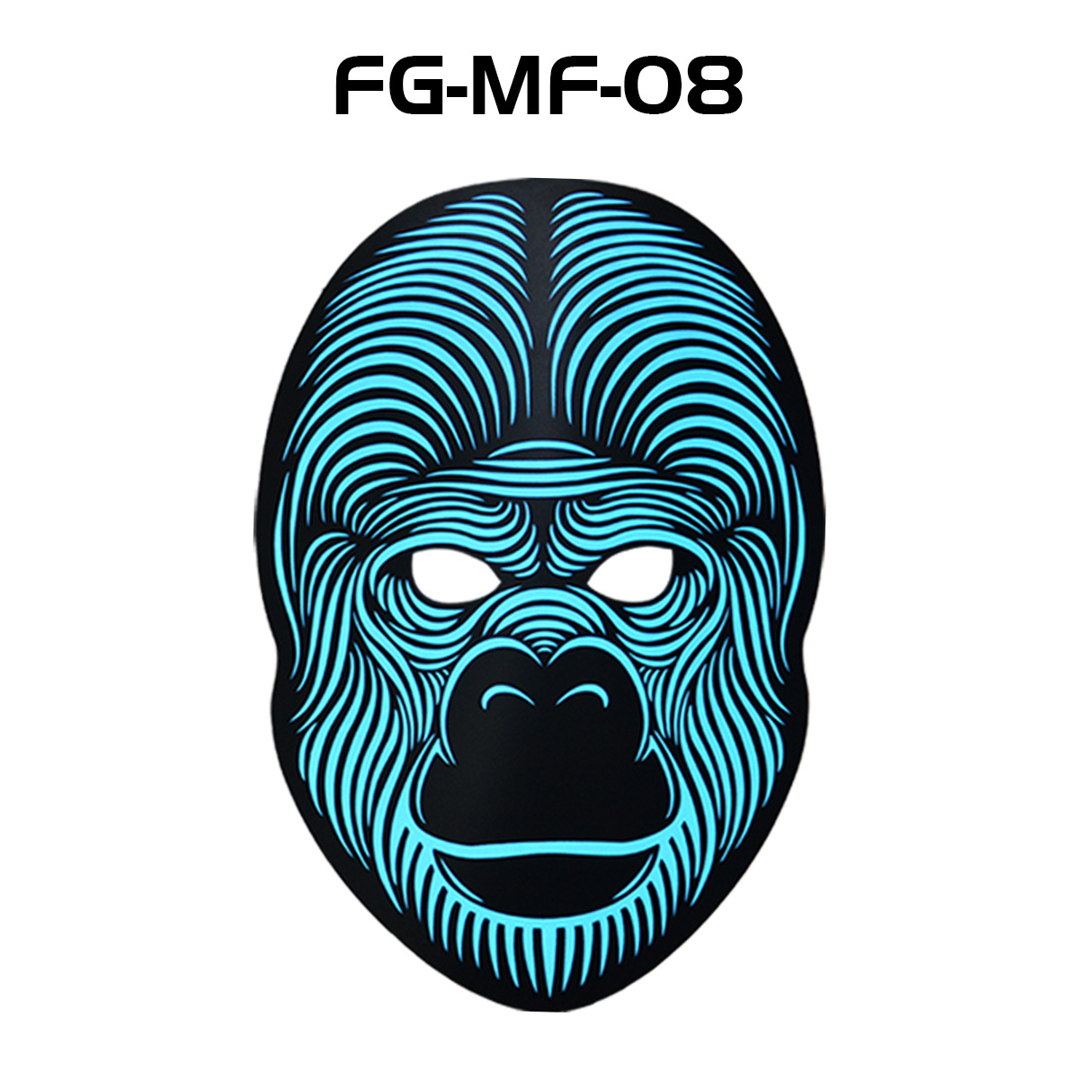 面具万圣节恐怖led声控面具 el冷光发光面具