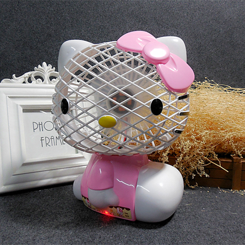 Pass KT cat automatic shake head 3 speed charging fan for students convenient environmental protection fan