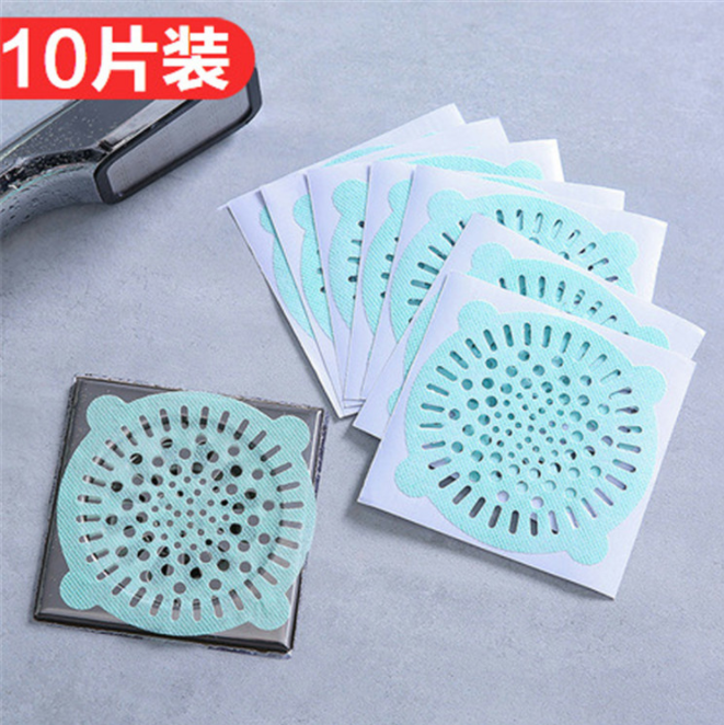 Disposable floor drain net, kitchen and bathroom floor drain, sewer drain outlet filter screen, anti-clogging net, anti-blocking floor drain sticker