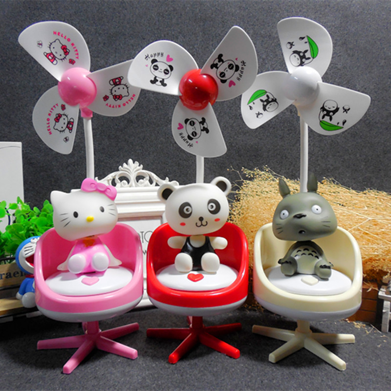 Swivel chair USB charging fan Shaking head KT Cat 2-speed fan