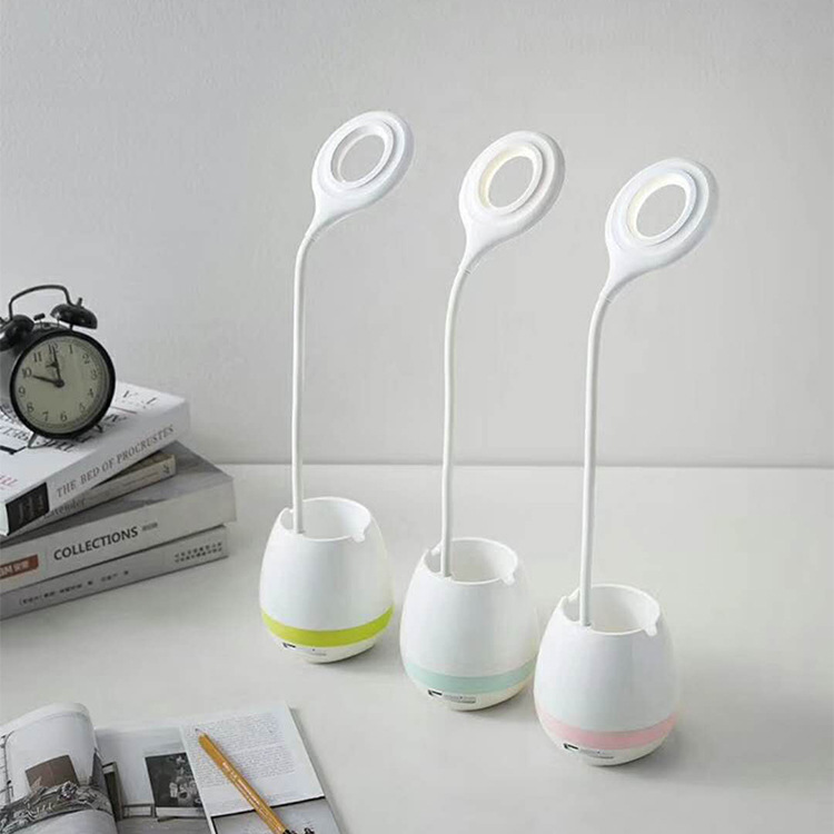 Eye-protection-power-saving USB smart touch LED pen holder, mobile phone holder, dimming desk lamp, small night light