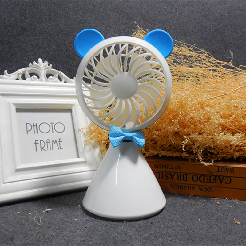 Cartoon Bear with nightlight handheld mini fan desktop USB