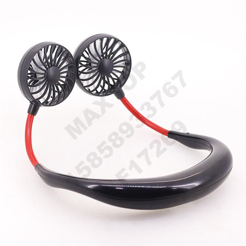 A new Korean neck-hanging fan for outdoor lazy people, a cross-border bestseller with usb charging details Picture