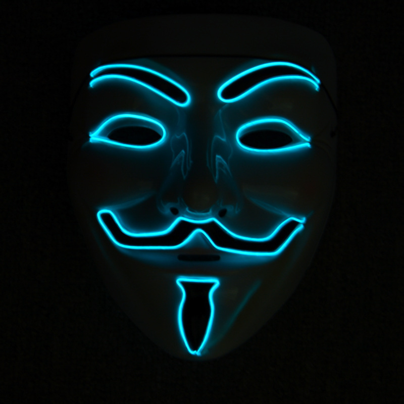 十色冷光面具 酷炫高亮 适用于电音节以及各种舞会派对产品图