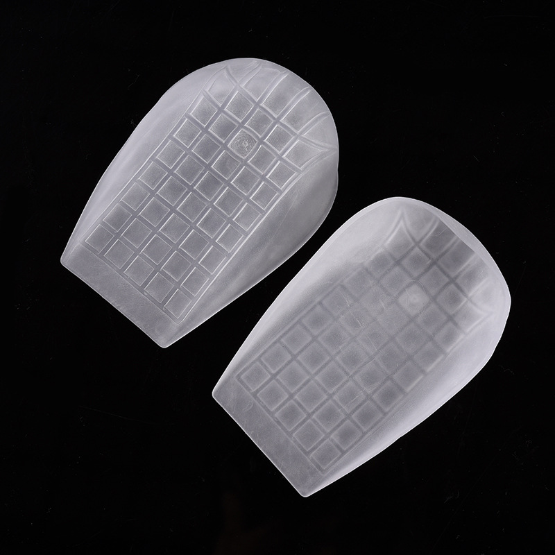 New Soft Cushioned Heel Pad Anti-Wear Feet Silicone Thickened Non-Slip Half Size Insole Transparent Anti-Friction Back Pad Specification drawing