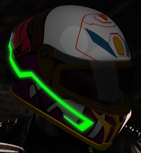 The helmet light strip is the same as the douyin motorcycle helmet light strip full figure