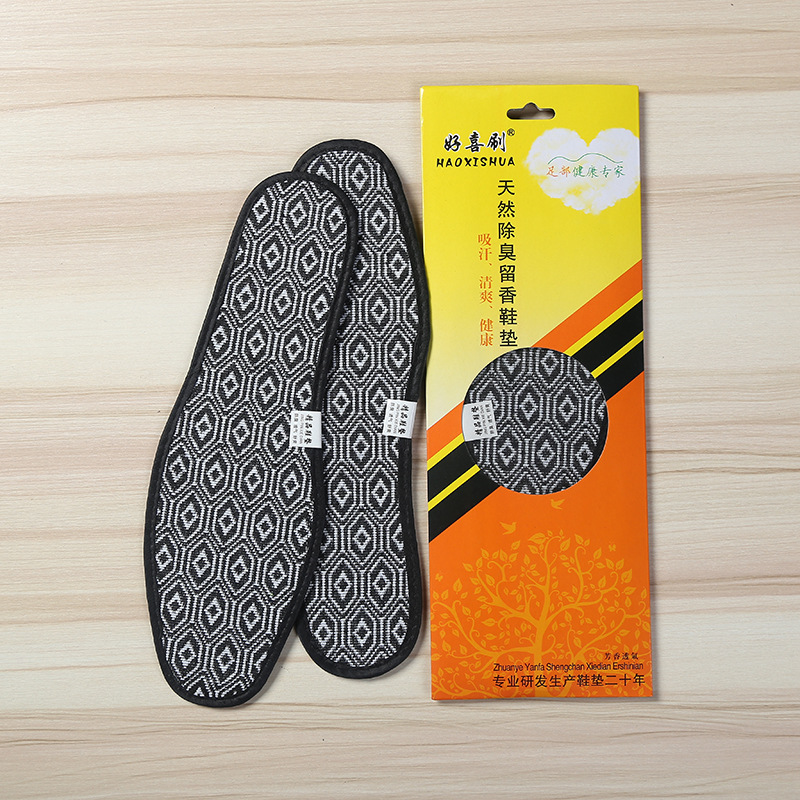 Haoxi Brush insoles deodorize, leave fragrance, absorb sweat, are refreshing and breathable, anti-slip, anti-odor, shock-absorbing and comfortable. Factory direct