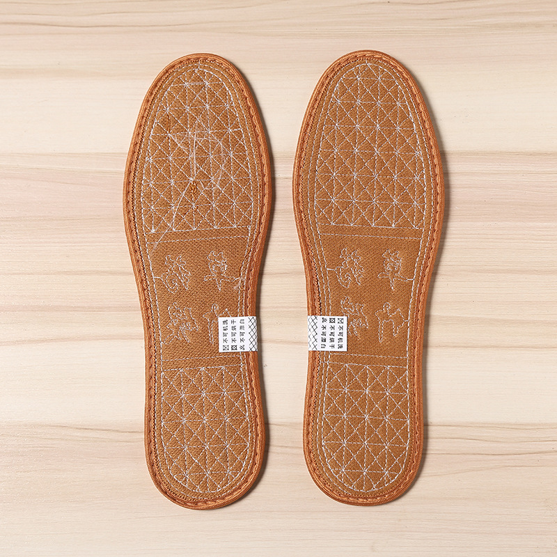 Haoxi Brush Deodorizing, sweat-absorbing, breathable sports insoles, medicated anti-odor insoles, new comfortable leather shoe insoles wholesale Specification image