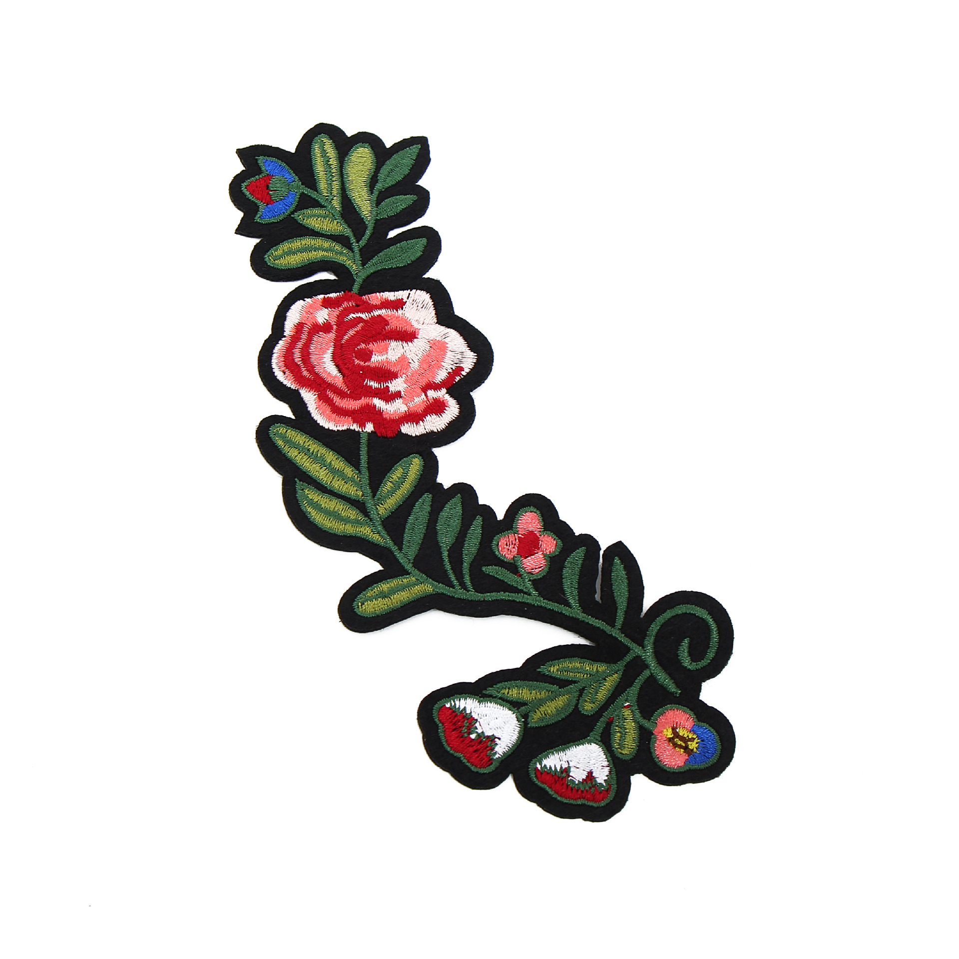 Floral Embroidery Trademark Cloth Stickers Computer Down Jacket Embroidery Floral Logo Patch Patch Clothing Accessories Customization Application Scenario