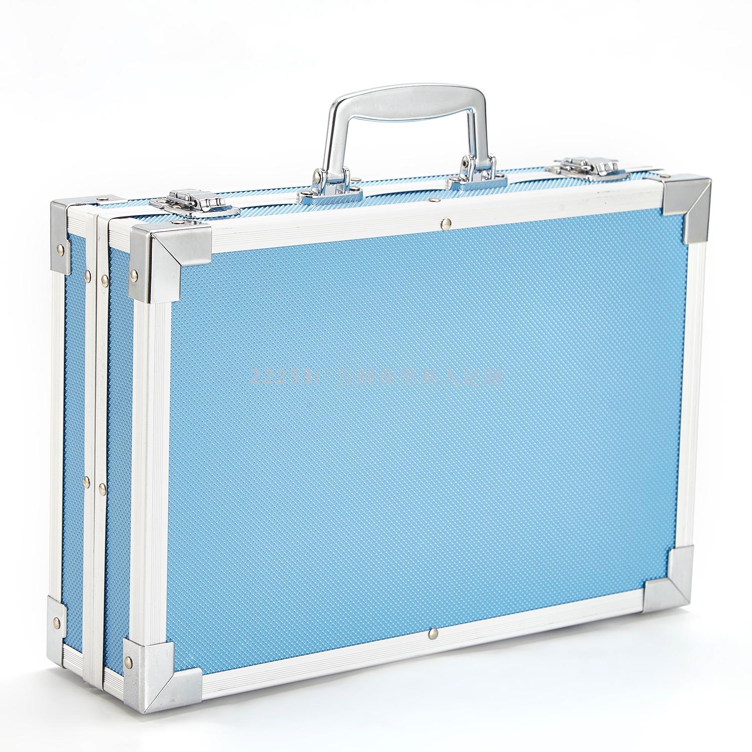 New double layer aluminum alloy toolbox painting set for students water chalk children watercolor pen art painting set