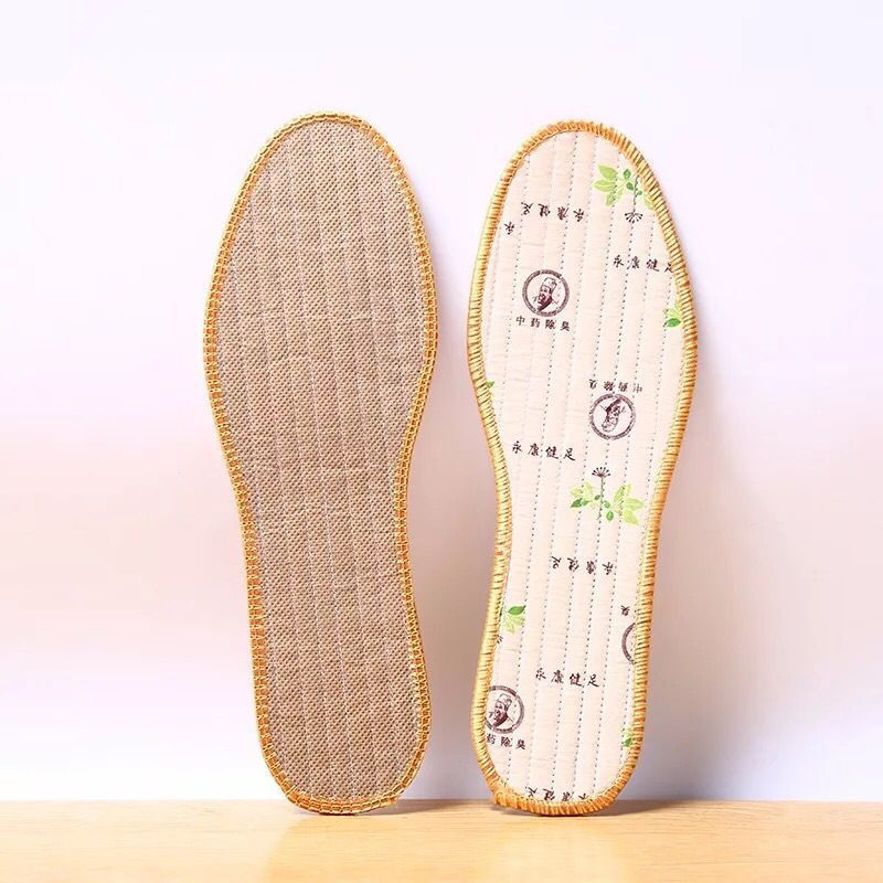 Factory supplies wholesale herbal deodorizing, sweat-absorbing, traditional Chinese medicine deodorizing, breathable, universal insoles for women's shoes. Factory direct sales Specification image