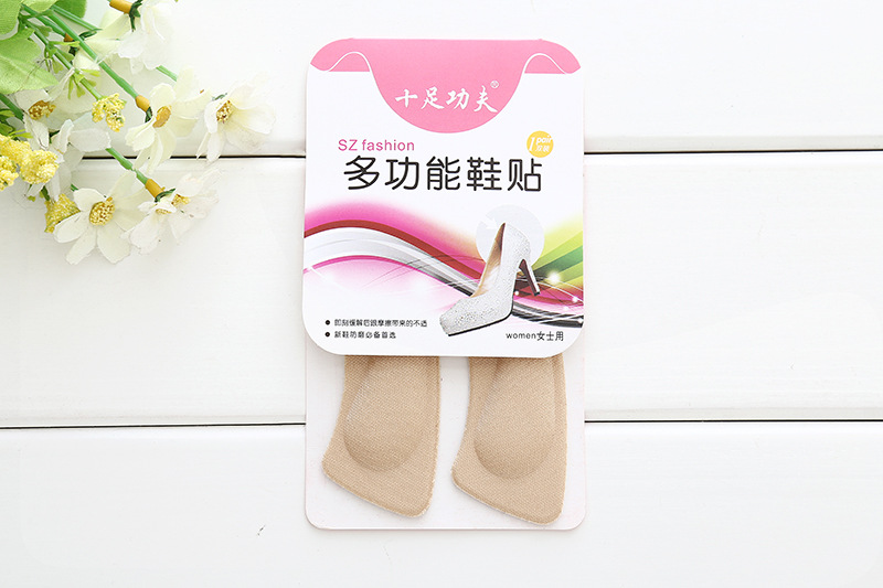 4D anti-friction foot double-layer back stickers, thickened back stickers, half-size heel pads, non-heel shoe stickers, high heel stickers details Picture