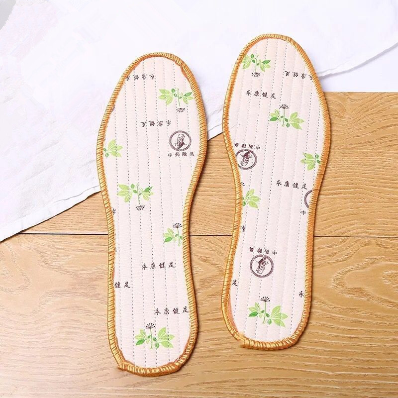 Factory supplies wholesale herbal deodorizing, sweat-absorbing, traditional Chinese medicine deodorizing, breathable, universal insoles for women's shoes. Factory direct sales details Picture