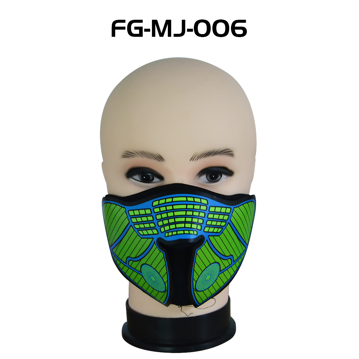 Halloween luminous mask EL luminous mask LED mask luminous patterns are varied full figure