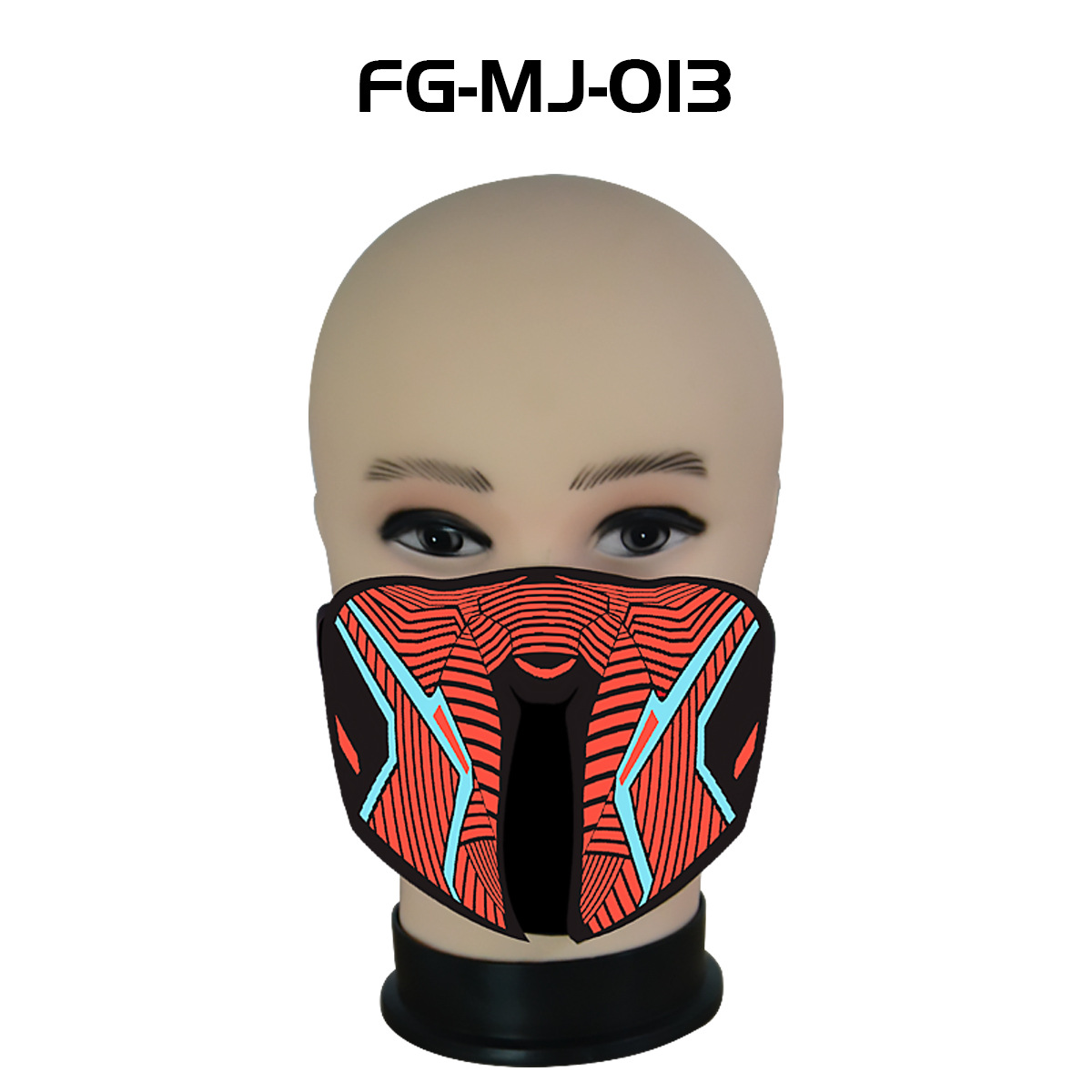 万圣节化妆舞会声控发光面罩 EL冷光面具