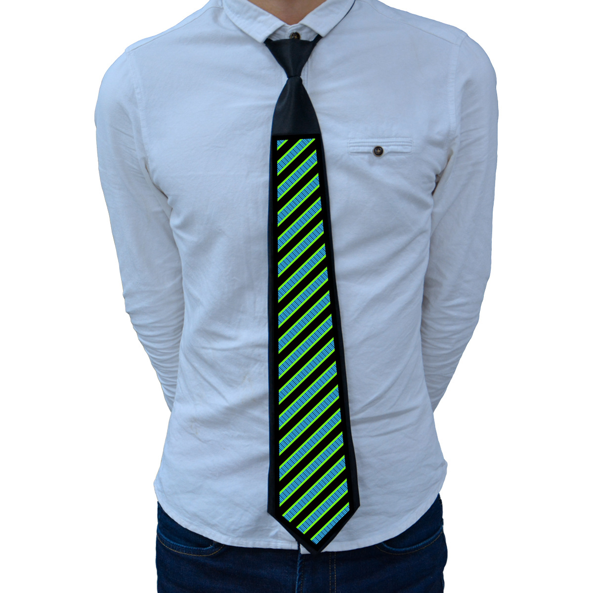 led发光领带 声控 精致酷炫闪光 万圣节舞会KTV派对用