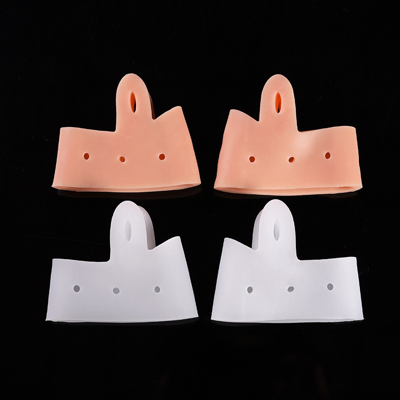 Factory direct sales, perforated forefoot breathable protective half-size pad, silicone hallux valgus divider, big toe correction sleeve Specification image