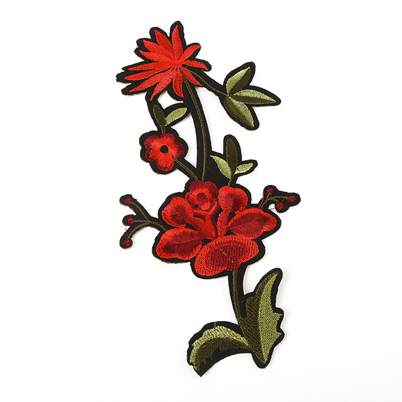 Computer Flower Embroidery Badge Patch Double Water Soluble Embroidery Patch Clothing Accessories Accessories Can Be Customized details Picture
