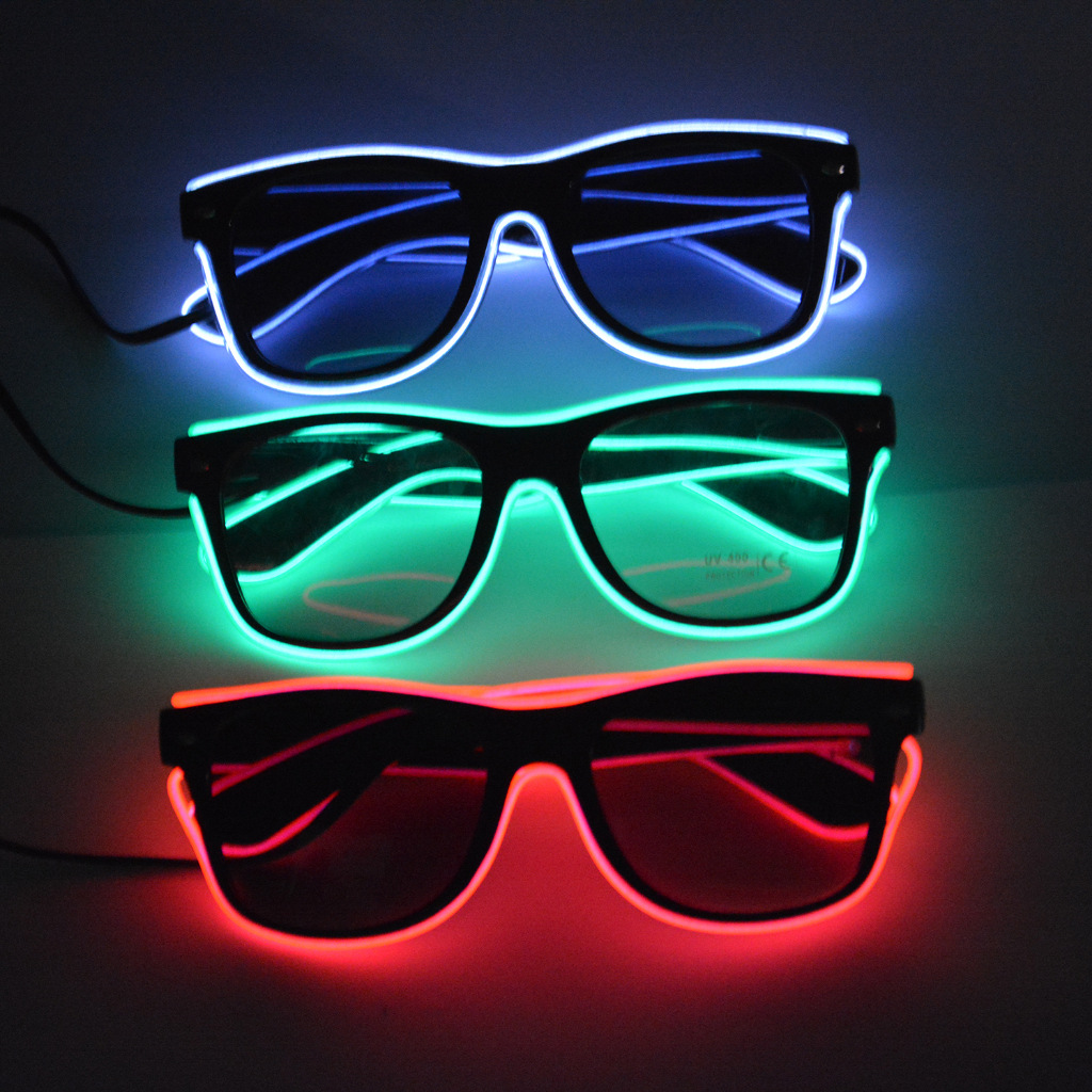 Led flash glasses Christmas Halloween EL cold light luminous glasses