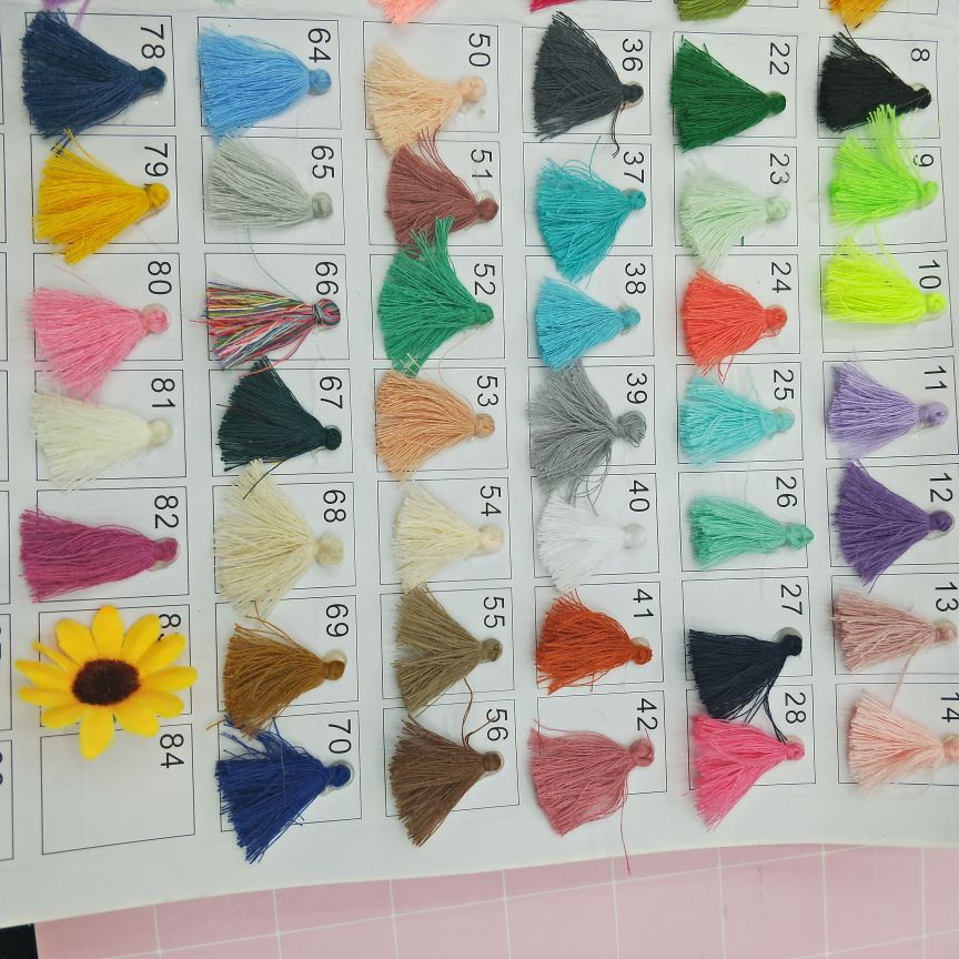 小棉苏 耳环配件 袜子配件 ，3公分缝纫线苏 穗产品图