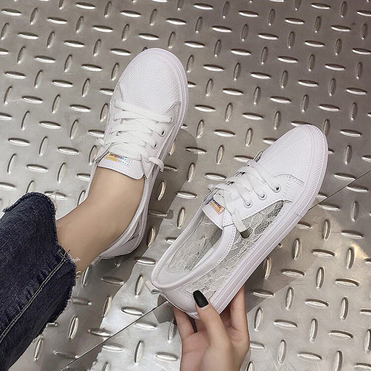 网面小白鞋新款细节图