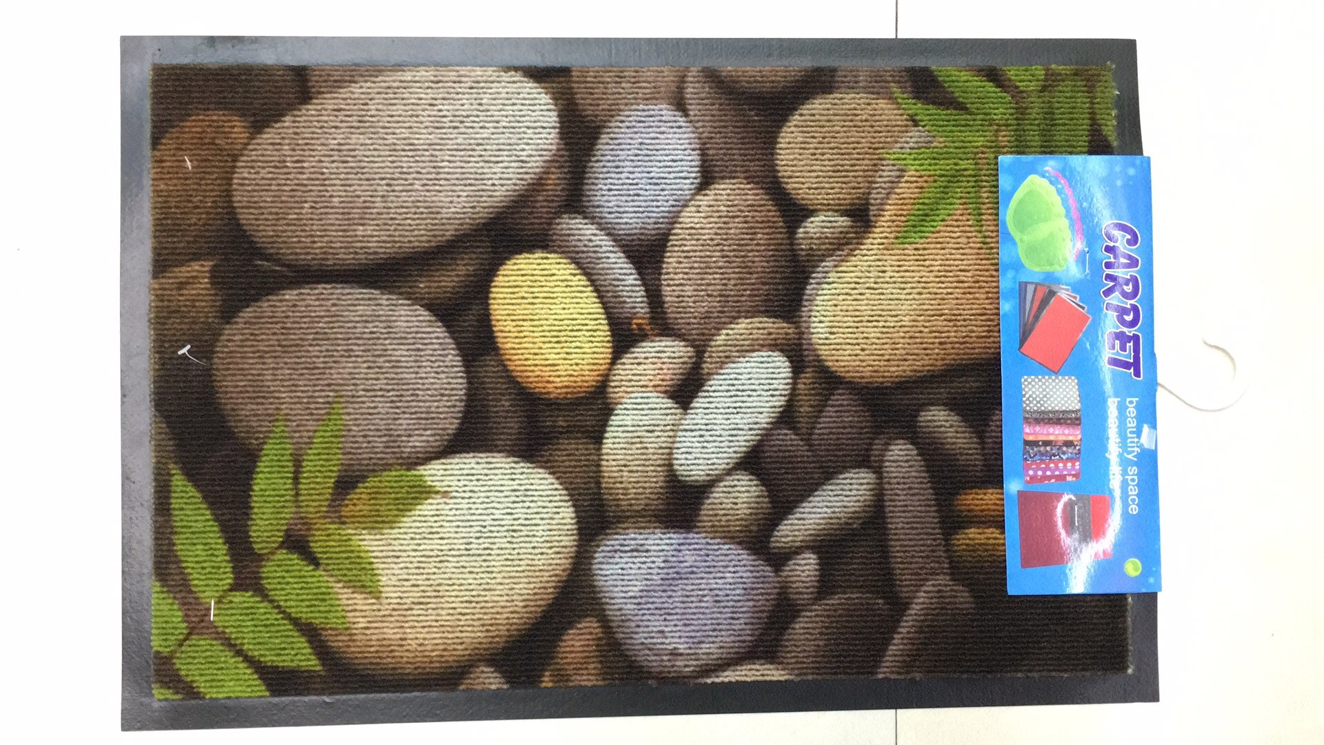 PVC base high-definition ring velvet printed floor mat, door gasket, velvet foot mat, polyester anti-slip mat, foot mat, household mat, 38*58cm Specification drawing