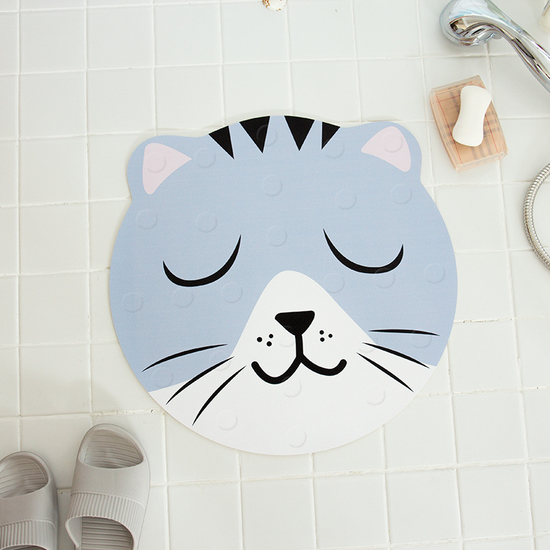 A Hair Cartoon Head Pu Leather Hd Printed Bathroom Mat Mat Mat Mat Carpet Application Scenario