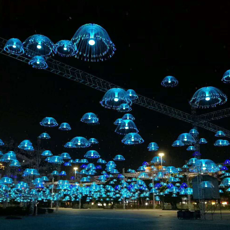 Led outdoor landscape Light Plaza Park lighting fiber optic Jellyfish light