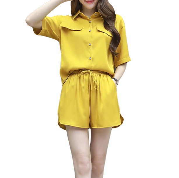 New super ethereal fashion set: Women's stylish wide-leg pants and shorts, two casual pieces Application Scenario