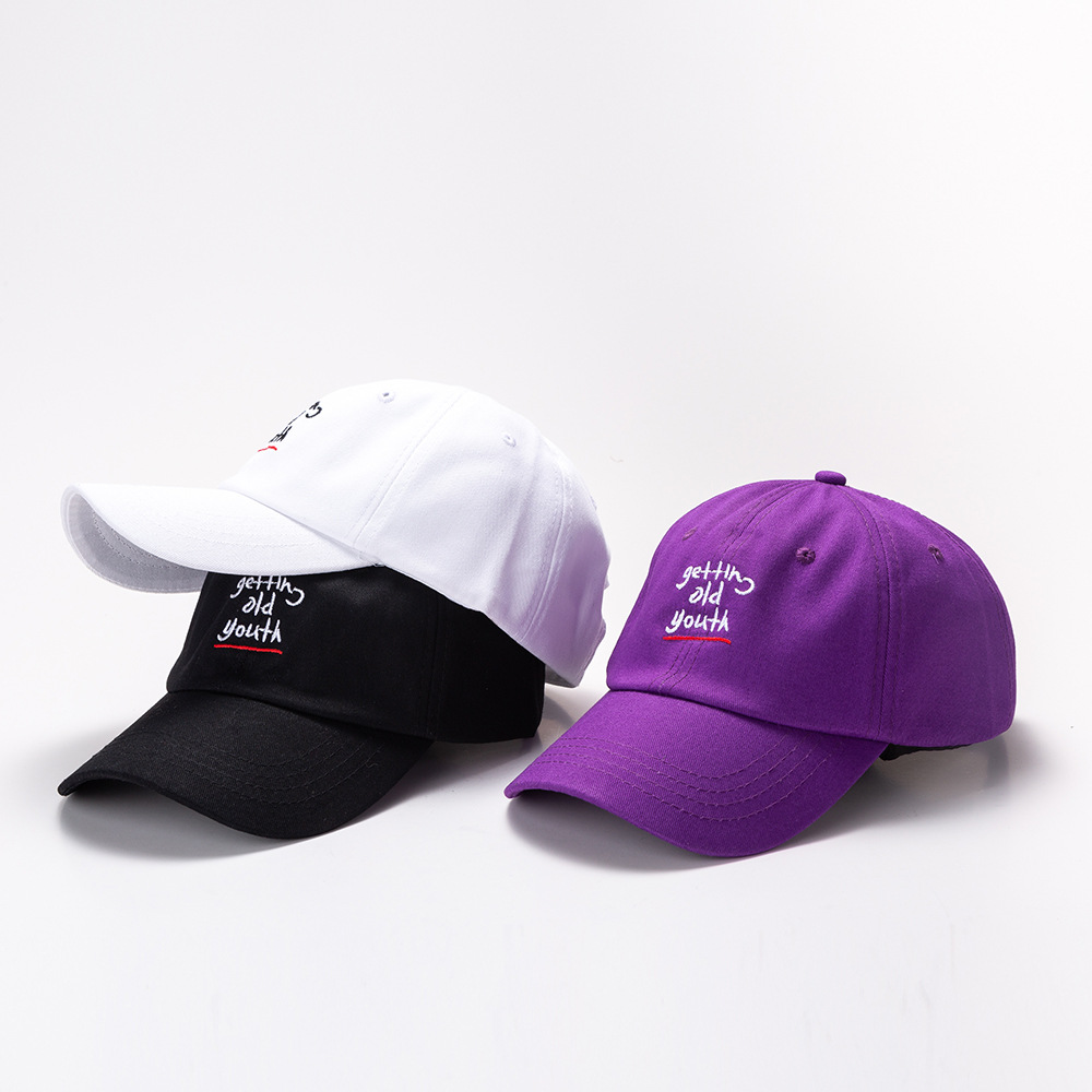 Factory Direct Sales Spring And Summer Street Soft Top Shade Cap Korean Alphabet Embroidered Baseball Cap Quantity Is Preferred details Picture