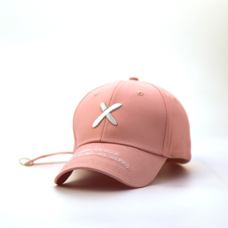 Big X Black Bat Ball Cap Personality Letter Embroidery Long Cap With Duck Cap Female Hipster Everything With Fashion Korean Version Everything Baseball Cap Specification drawing
