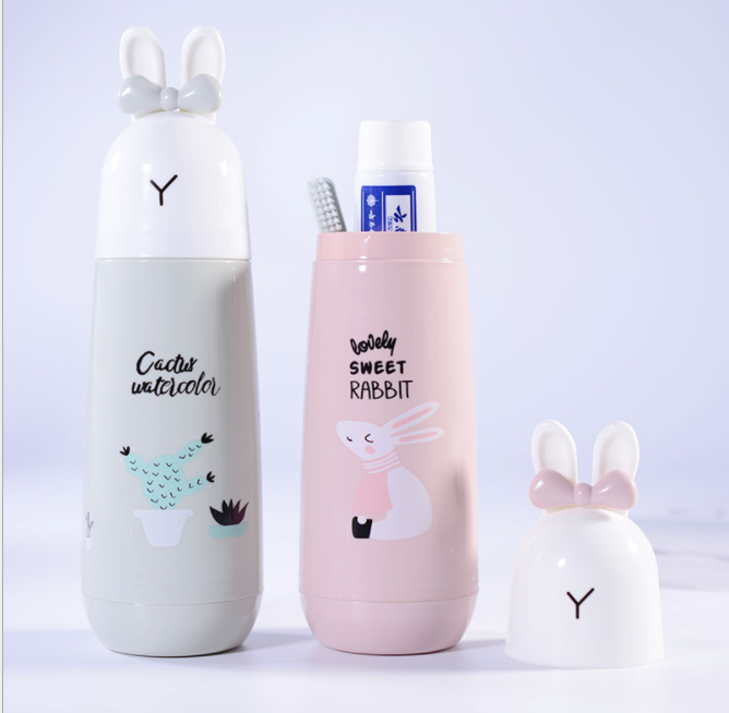 带盖便携牙刷盒漱口杯 学生牙膏收纳盒刷牙杯牙刷盒子旅行牙具盒