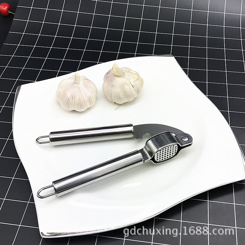 Manual stainless steel garlic press multi-function garlic mudder creative household garlic sandwich kitchen gadget