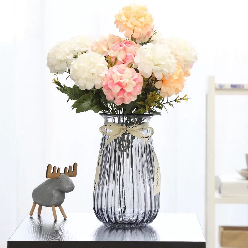 玻璃杯创意简约玻璃花瓶透明变色水培花器花瓶客厅摆件细节图