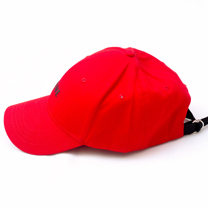 South Korea Harajuku Letter Embroidered Baseball Cap Female Summer Casual All Match None Red Strap Shade Cap Male Tide Specification drawing