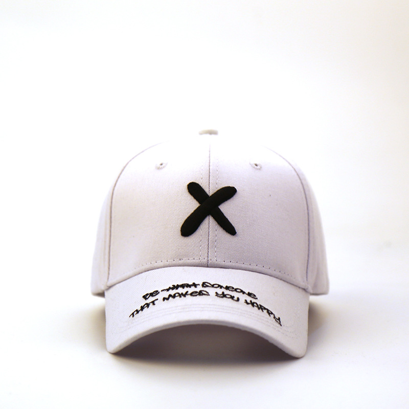 Big X Black Bat Ball Cap Personality Letter Embroidery Long Cap With Duck Cap Female Hipster Everything With Fashion Korean Version Everything Baseball Cap Application Scenario