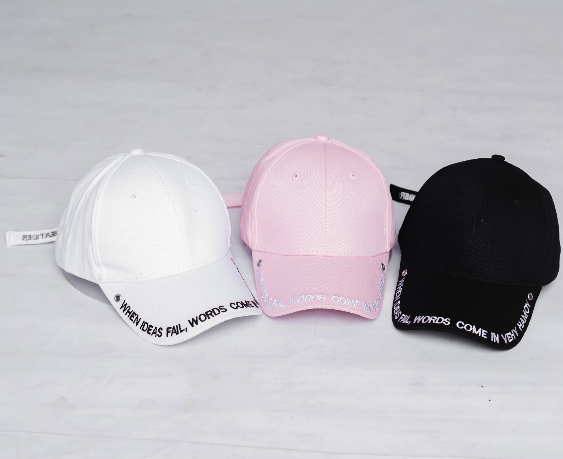 Korean Version Of Fashion Hat Brim Letter Baseball Cap Personality Fashion South Korean Men And Women Summer Curving Cap Cap