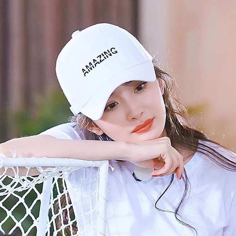 Running Bar The Same Hat Female Summer Student White Baseball Cap Male Everything Amazing Street Cap