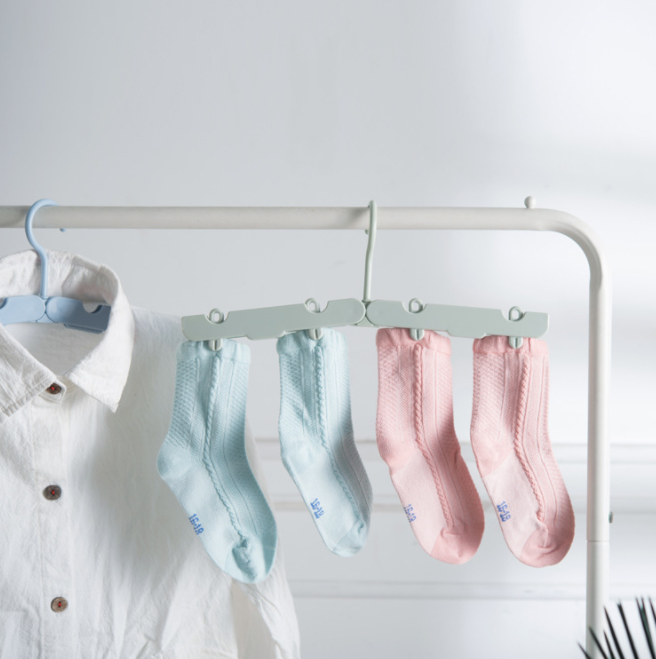 旅行衣架折叠衣架便携旅游出差衣架带夹子晒衣架家用防滑衣挂撑子产品图