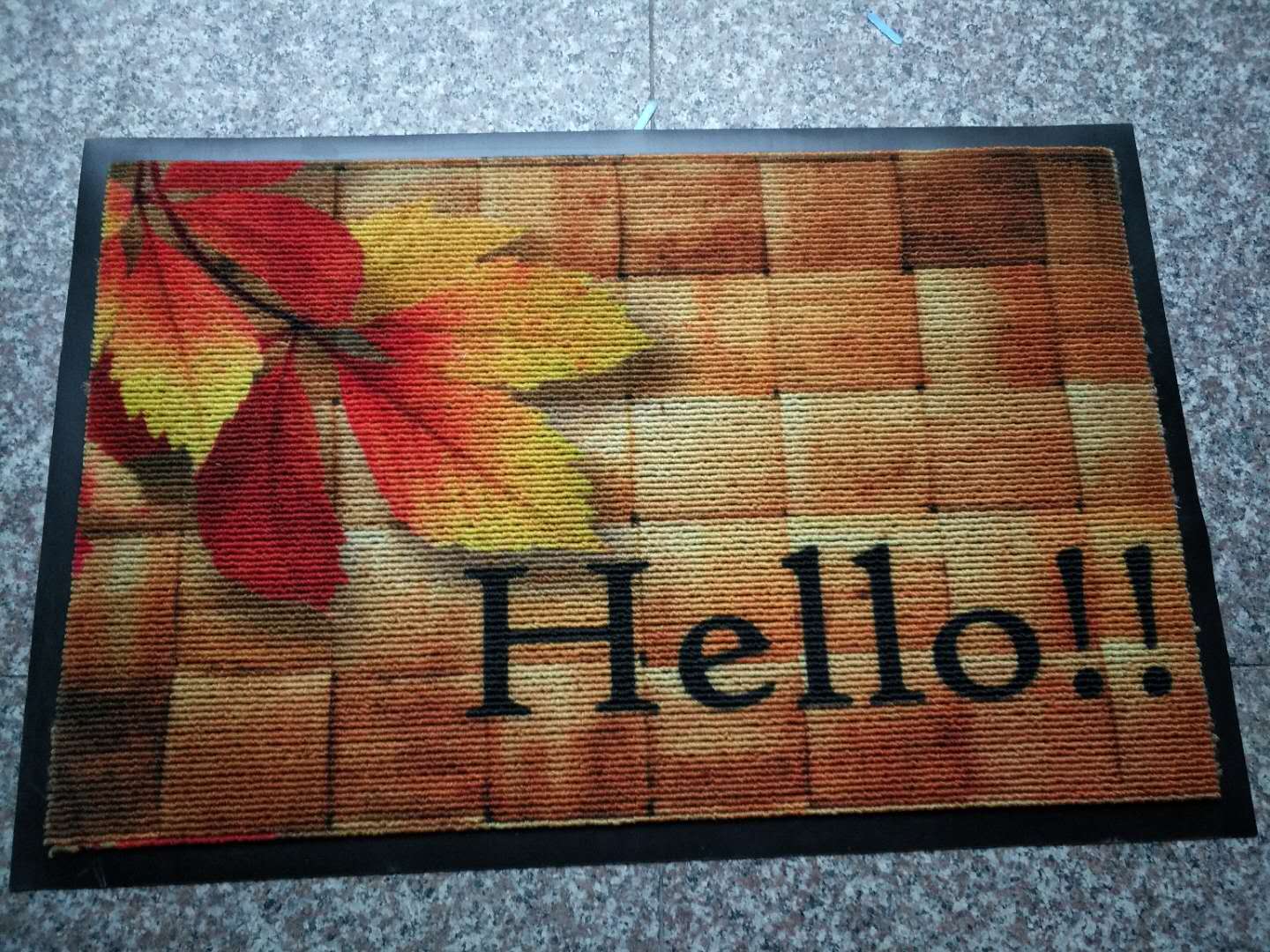 PVC bottom ring velvet printed mat, door mat, anti-slip mat, PVC polypropylene floor mat, foot mat, spray-painted Indy mat, 38*58cm full figure